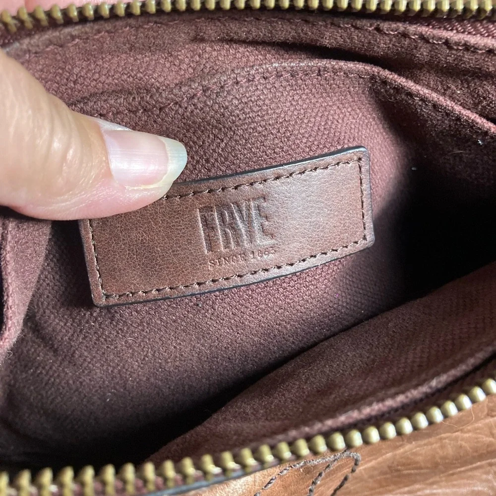 FRYE CAMPUS RIVET Brown Leather Women's Bag CROSSBODY